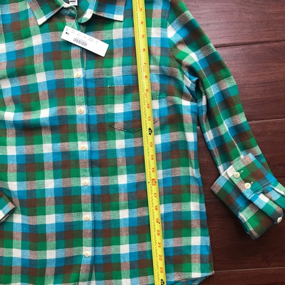 New NWT J. Crew Women's Boy Fit Button Down Flannel Shirt Pacey Plaid Sz 6 tjd - Picture 9 of 11